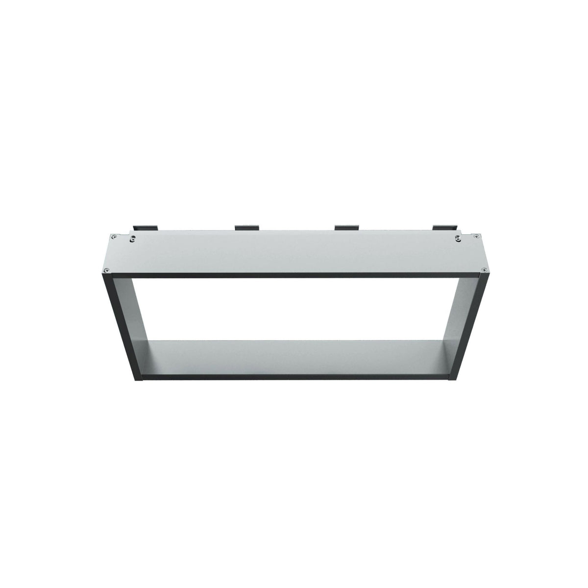 OPBOUWNIS VOOR DOUCHEWAND - 4 HANDDOEKHAKEN - ALUMINIUM - 60X30X8 CM - GLANZEND ALUMINIUM