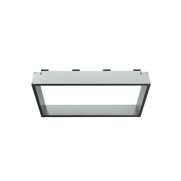 OPBOUWNIS VOOR DOUCHEWAND - 4 HANDDOEKHAKEN - ALUMINIUM - 60X30X8 CM - GLANZEND ALUMINIUM