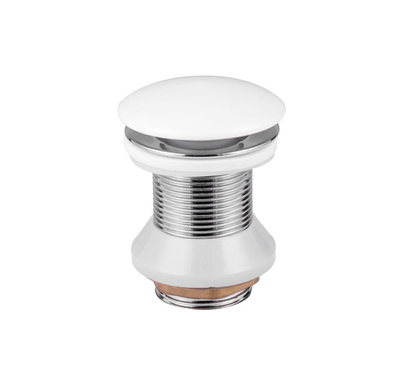 ALONI AFVOERPLUG - CLICK WASTE - KERAMIEK - 5/4" - GLANZEND WIT