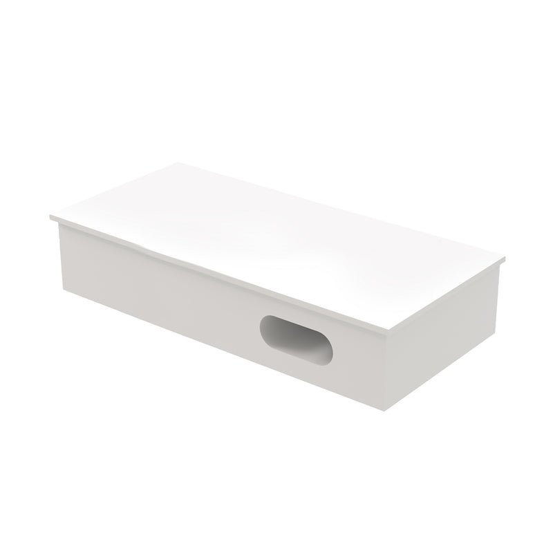 Solid Surface Wastafel Met Handdoek Uitsparing (80x35x15cm)
