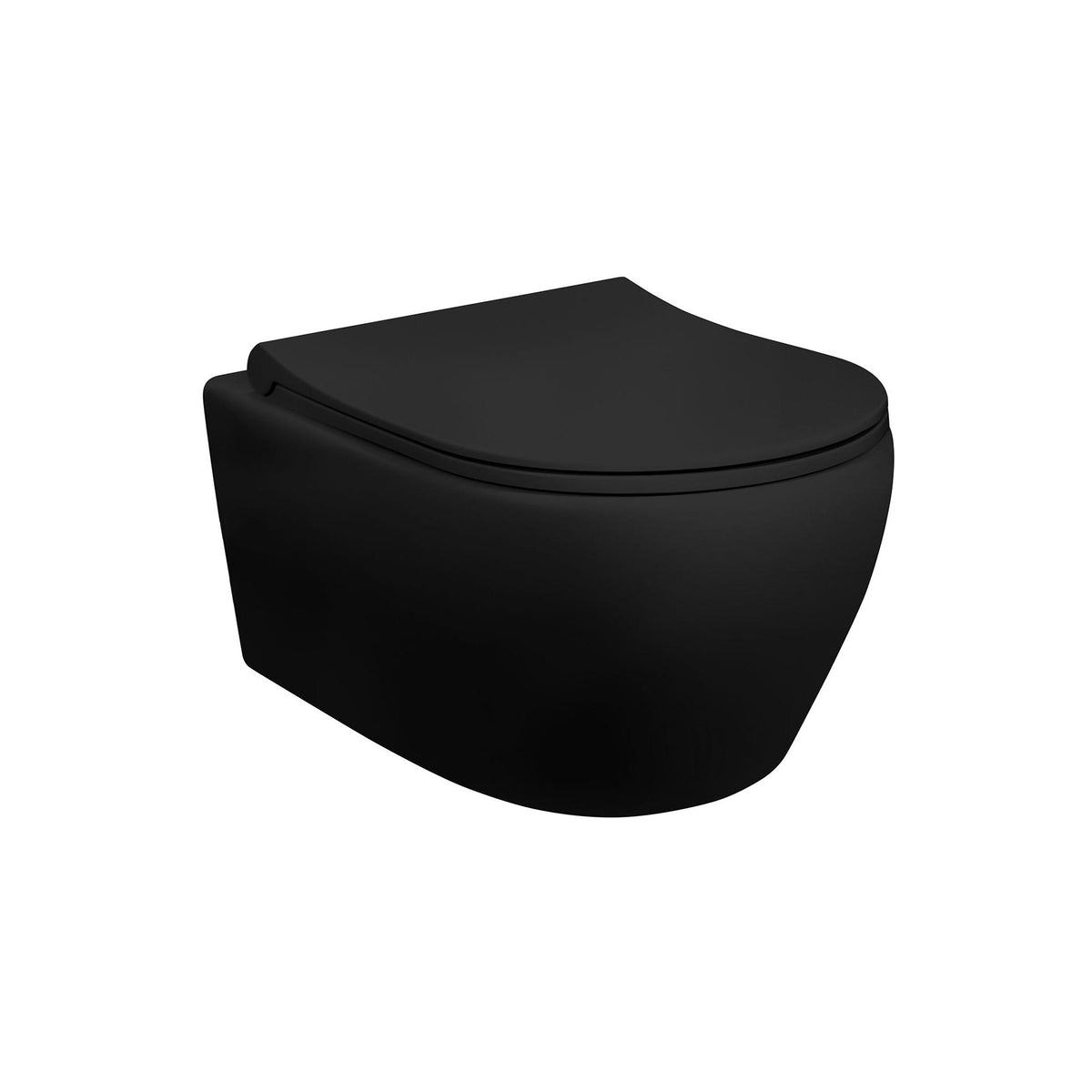 Aloni Design Ophang Wc Met Rvs Sproeier Mat Zwart
