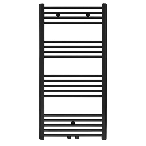 BELRAD HANDDOEKDROGER - LINKS-RECHTS/MIDDENAANSLUITING - 558 WATT - 1100X600CM - MAT ZWART