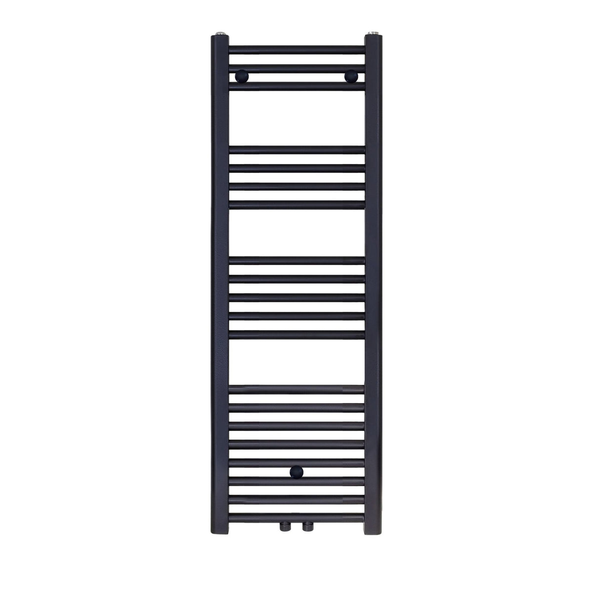 BELRAD HANDDOEKDROGER - LINKS-RECHTS/MIDDENAANSLUITING - 458 WATT - 1200X400CM - MAT ZWART