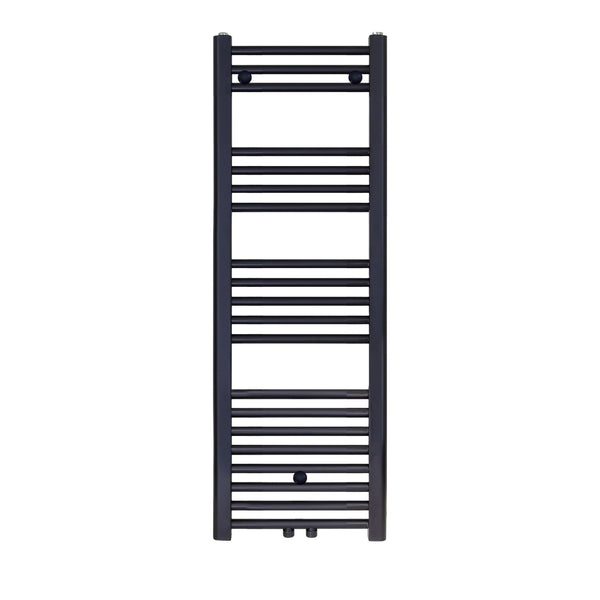 BELRAD HANDDOEKDROGER - LINKS-RECHTS/MIDDENAANSLUITING - 458 WATT - 1200X400CM - MAT ZWART