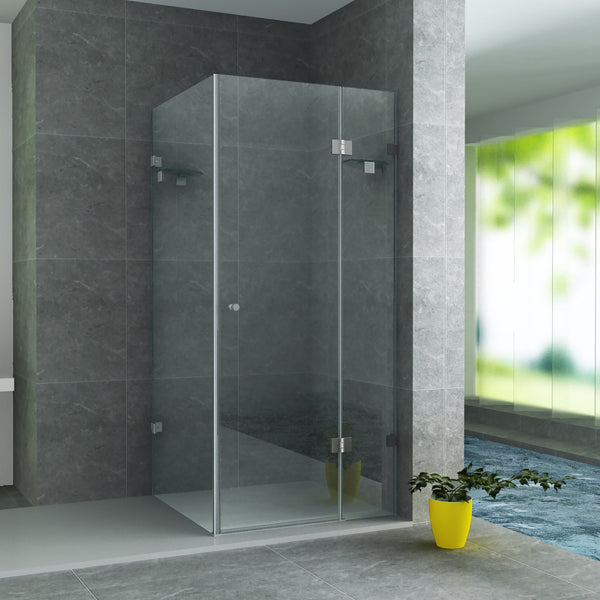 Aloni Douchecabine - Draaideur, Vast Wandje En Zijwand - 800 X 800 X 1950mm