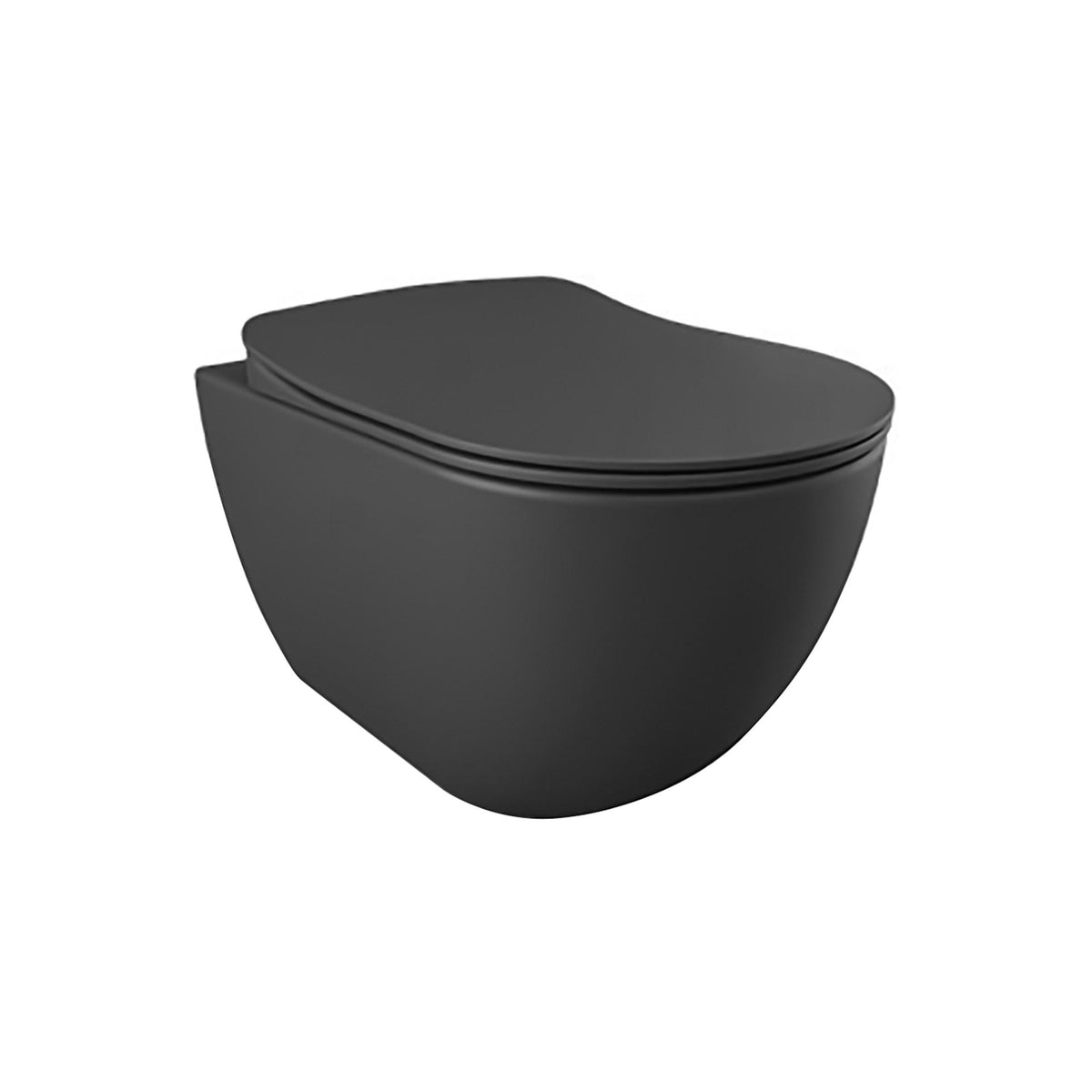 Creavit Free Hangtoilet - Randloos - Zonder Zitting - Mat Antraciet