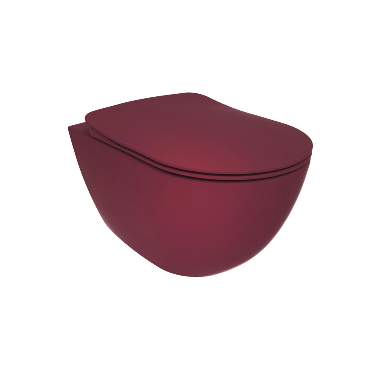 Creavit Free Hangtoilet - Randloos - Zonder Zitting - Mat Berry