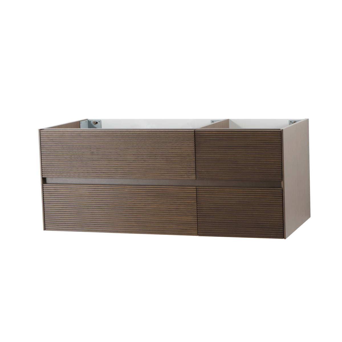 LAYDA WASTAFELONDERKAST - 4 LADES - GREEPLOOS - SOFT CLOSE – 119X49X52 CM - DONKER WALNOTEN