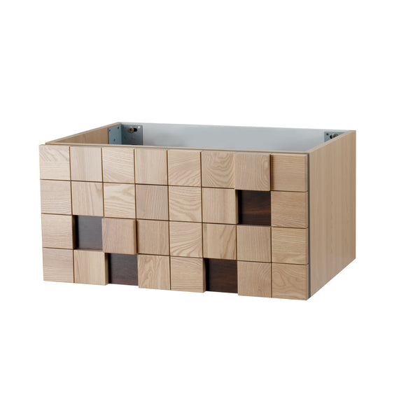 Mimoza Wastafelonderkast - 1 Lade - Greeploos - Soft Close – 79x40x52 Cm - Licht Eiken