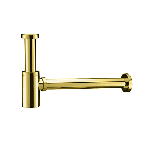 UNIFORMA SIFON VOOR WASTAFEL EN FONTEIN - GEBORSTELD GOUD (PVD)
