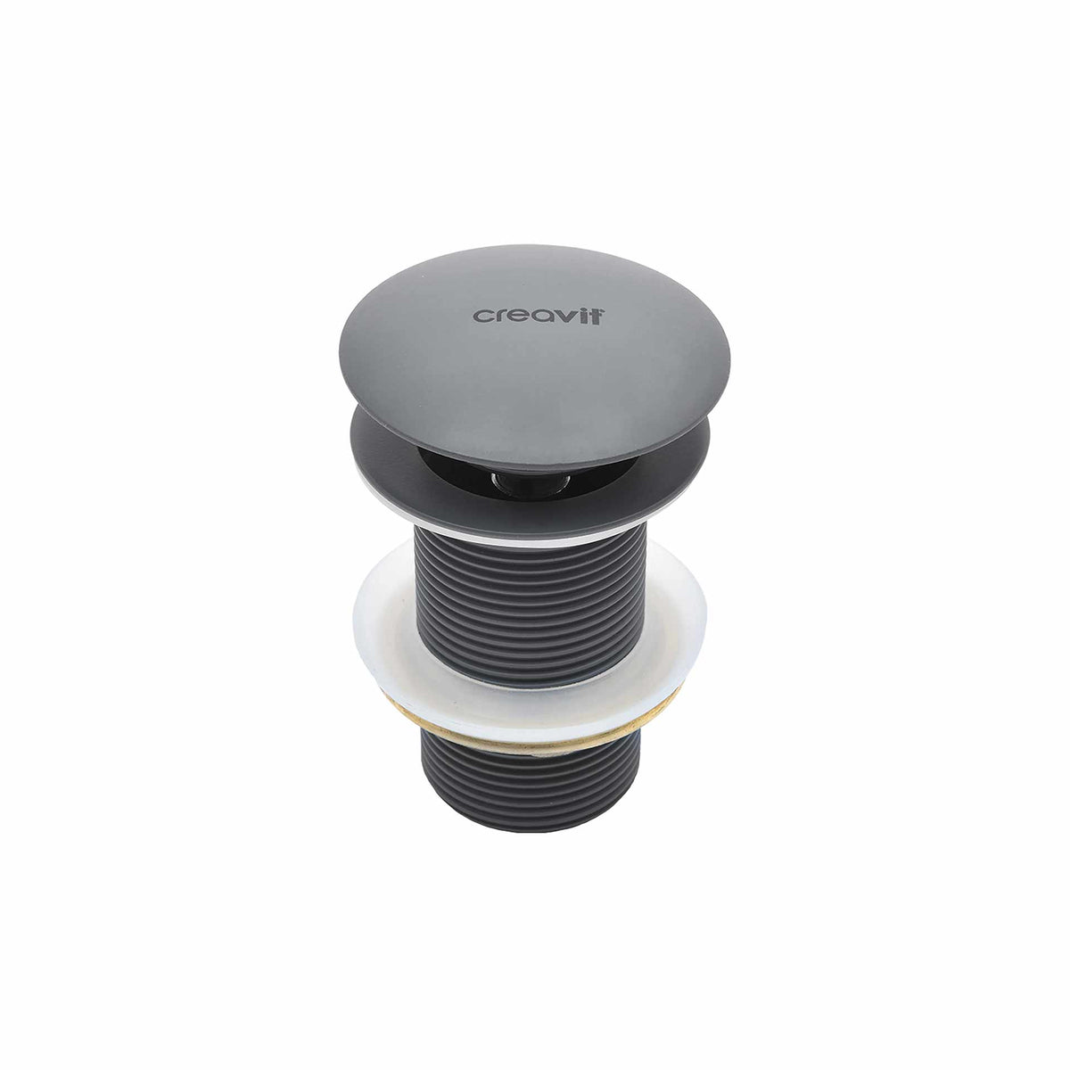 CREAVIT AFVOERPLUG - CLICK WASTE 5/4" - MET OVERLOOP - MAT ANTRACIET