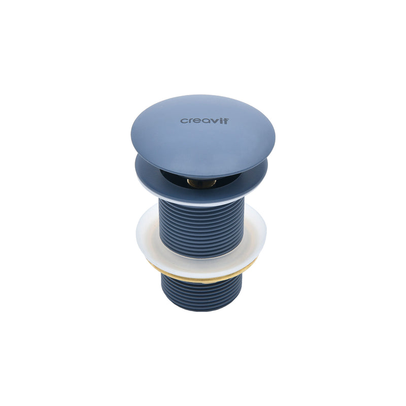 Kiyora Namiko Afvoerplug - Click Waste 5/4" - Met Overloop - Mat Basalt