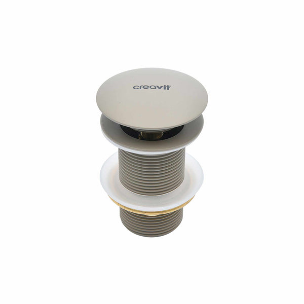 Creavit Afvoerplug - Click Waste 5/4" - Met Overloop - Mat Cappuccino