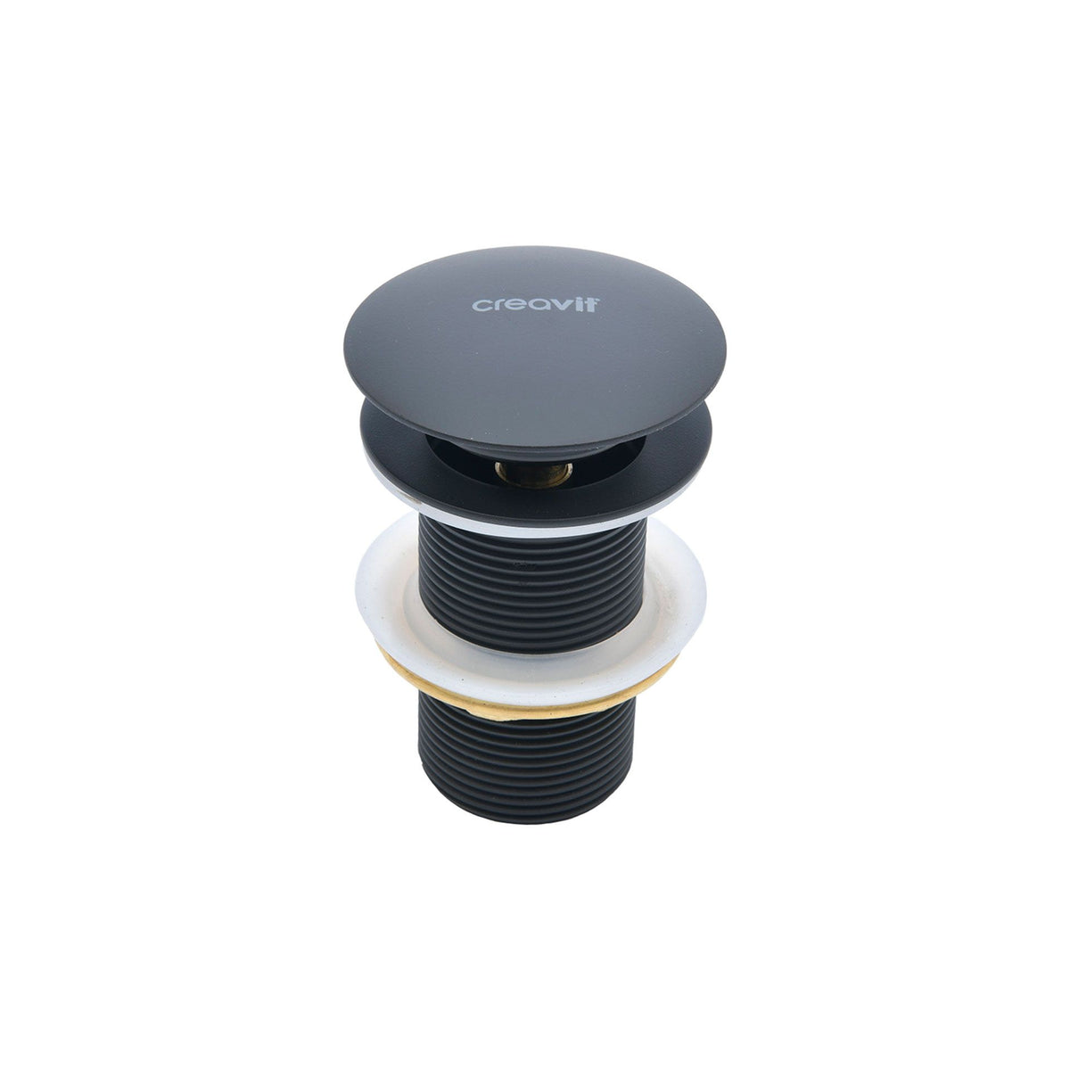 CREAVIT AFVOERPLUG - CLICK WASTE 5/4" - MET OVERLOOP - MAT ZWART