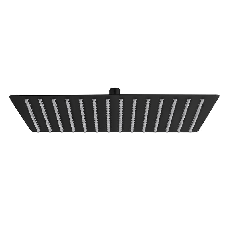 Vierkant Rainshover Rvs Mat Zwart 30x30cm