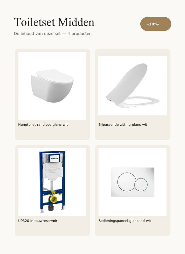 Inhoud van Toiletset Midden — alle producten in de set