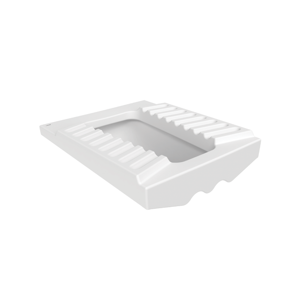 Creavit Hurk Wc - Grond Wc - Gesloten Rand - 48,5x20x58,5 Cm - Glanzend Wit